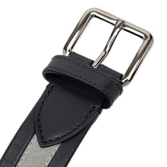 ルイ ヴィトン ベルト サイズ:100/40 ネイビー グレー レザー スウェード メンズ LOUIS VUITTON 【中古】