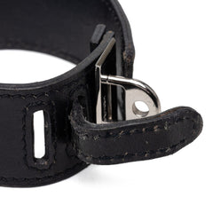 エルメス アルテミス ブレスレット ブラック レザー レディース HERMES 【中古】
