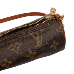 ルイ ヴィトン モノグラム パピヨン付属ポーチ ハンドバッグ ブラウン PVC レディース LOUIS VUITTON 【中古】