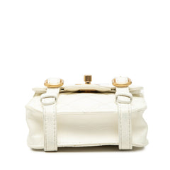 シャネル ココマーク マトラッセ チェーンショルダーバッグ ハンドバッグ 2WAY AS2695 ホワイト カーフ レディース CHANEL 【中古】
