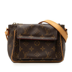 ルイ ヴィトン モノグラム ヴィバシテPM 斜め掛け ショルダーバッグ M51165 ブラウン PVC レザー レディース LOUIS VUITTON 【中古】