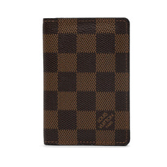 ルイ ヴィトン ダミエ オーガナイザー ドゥ ポッシュ カードケース N61721 ブラウン PVC レザー レディース LOUIS VUITTON 【中古】