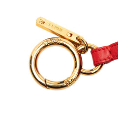 フェンディ ポンポン ハートファー キーホルダー チャーム レッド ファー レディース FENDI 【中古】
