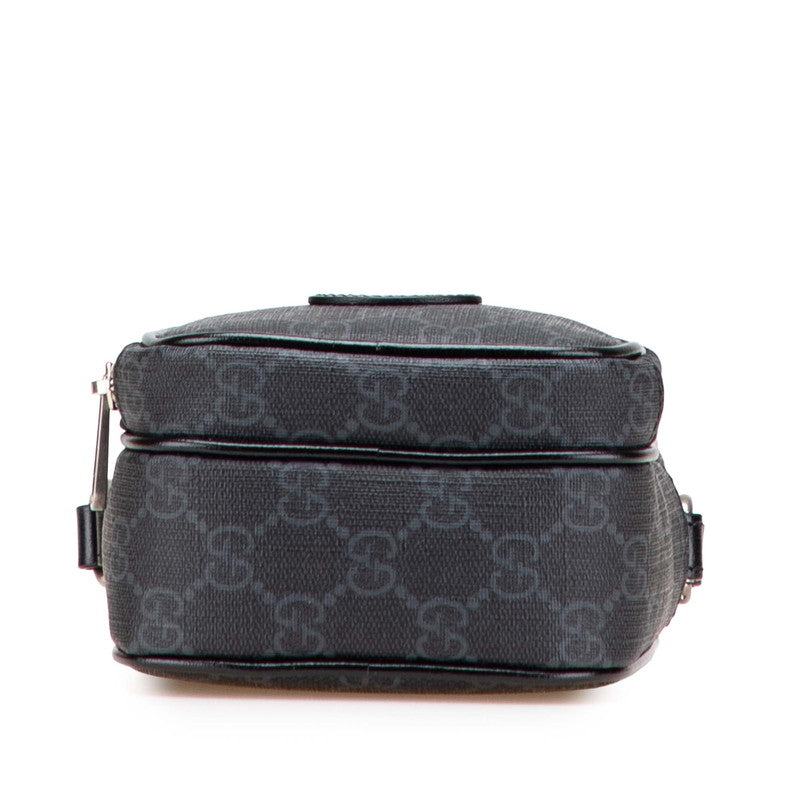 グッチ インターロッキングG ショルダーバッグ 672952 ブラック PVC レザー メンズ GUCCI 【中古】