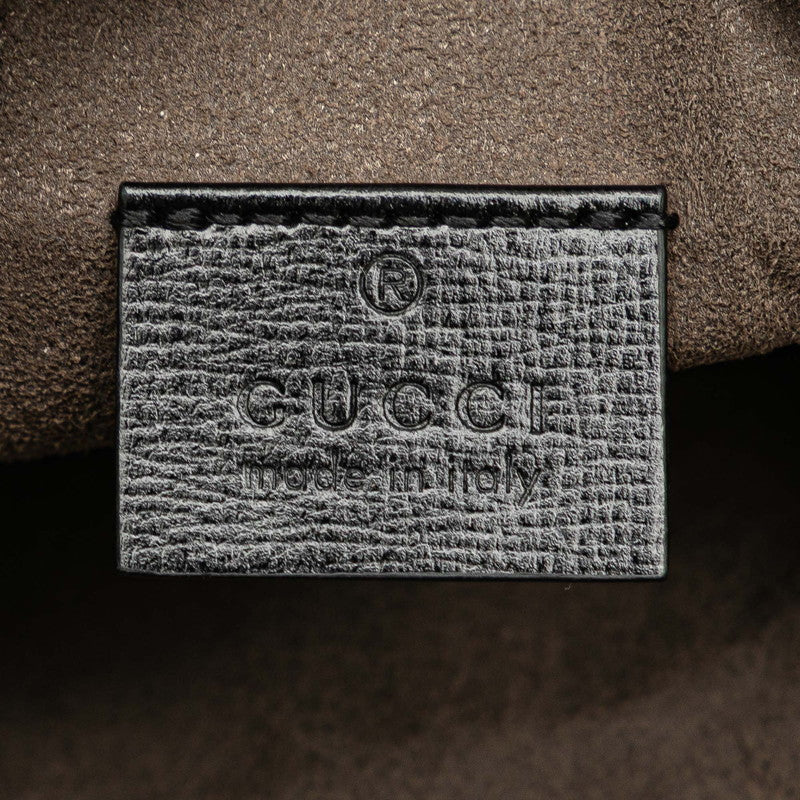 グッチ インターロッキングG ショルダーバッグ 672952 ブラック PVC レザー メンズ GUCCI 【中古】