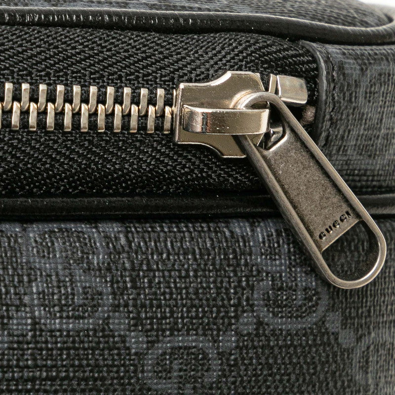 グッチ インターロッキングG ショルダーバッグ 672952 ブラック PVC レザー メンズ GUCCI 【中古】