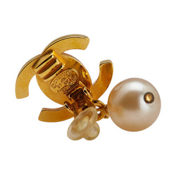 シャネル ココマーク ターンロック イヤリング スイング ゴールド メッキ フェイクパール レディース CHANEL 【中古】