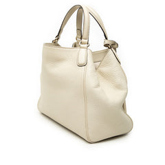 グッチ インターロッキングG ソーホー ハンドバッグ ショルダーバッグ 2WAY 336751 ホワイト レザー レディース GUCCI 【中古】