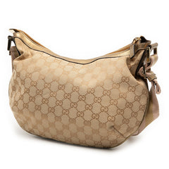 グッチ GGキャンバス 斜め掛け ショルダーバッグ 181092 ベージュ ゴールド キャンバス レザー レディース GUCCI 【中古】