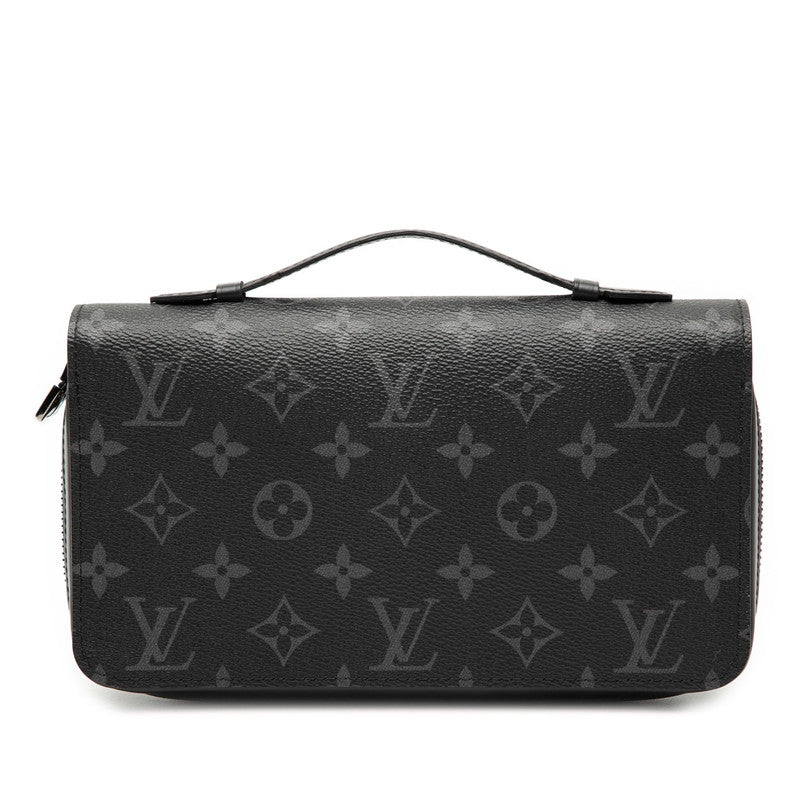 ルイ ヴィトン モノグラム エクリプス ジッピー XL ラウンドファスナー 長財布 M61698 ブラック PVC レザー メンズ LOUIS VUITTON 【中古】