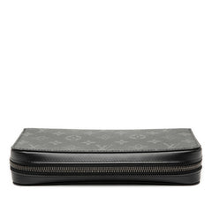 ルイ ヴィトン モノグラム エクリプス ジッピー XL ラウンドファスナー 長財布 M61698 ブラック PVC レザー メンズ LOUIS VUITTON 【中古】
