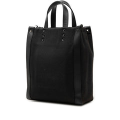 ヴァレンチノ ロックスタッズ ハンドバッグ ショルダーバッグ 2WAY VLTN ブラック ホワイト キャンバス レザー レディース Valentino 【中古】