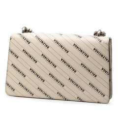グッチ × BALENCIAGA バレンシアガ ディオニュソス チェーン ショルダーバッグ 400249 ホワイト ブラック レザー レディース GUCCI 【中古】