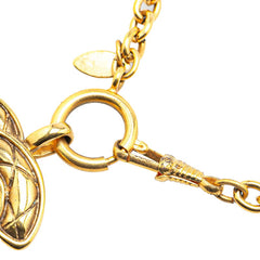 シャネル ヴィンテージ ココマーク マトラッセ チェーン ペンダントネックレス ゴールド メッキ レディース CHANEL 【中古】