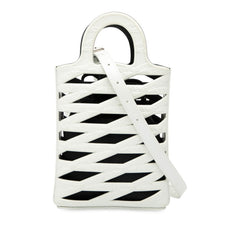 バレンシアガ ネオ フォンホルダー ハンドバッグ ショルダーバッグ 2WAY 660787 ホワイト レザー レディース BALENCIAGA 中古