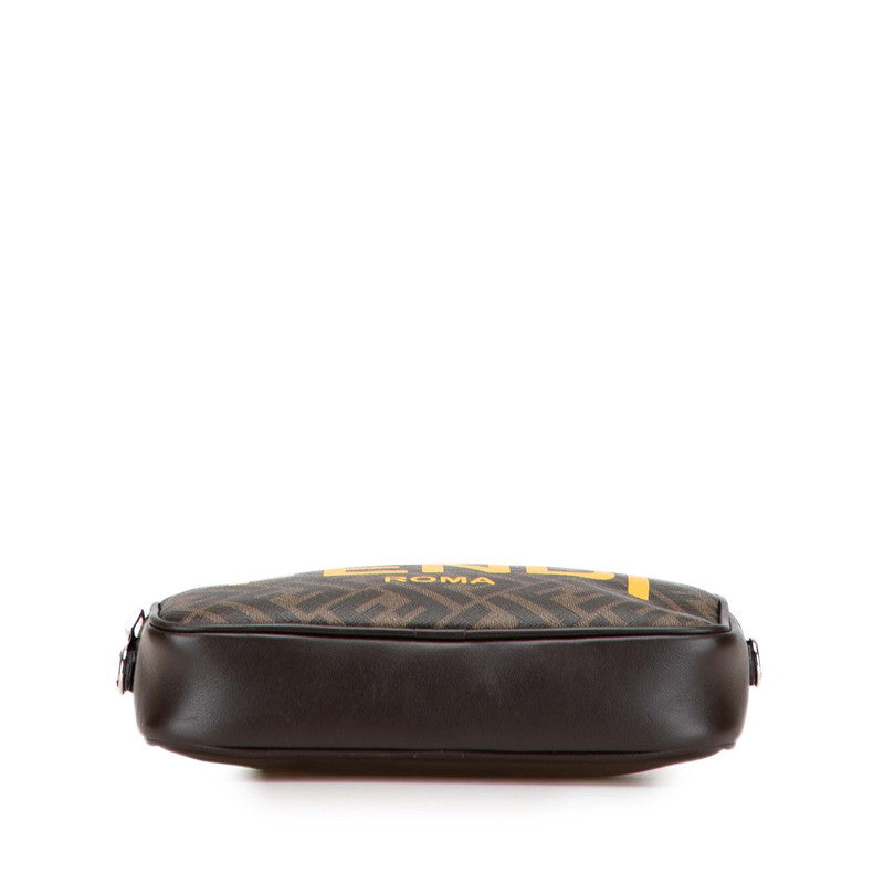 フェンディ ズッカ ROMA カメラバッグ 斜め掛け ショルダーバッグ 7M0286 ブラウン イエロー PVC レザー レディース FENDI 【中古】