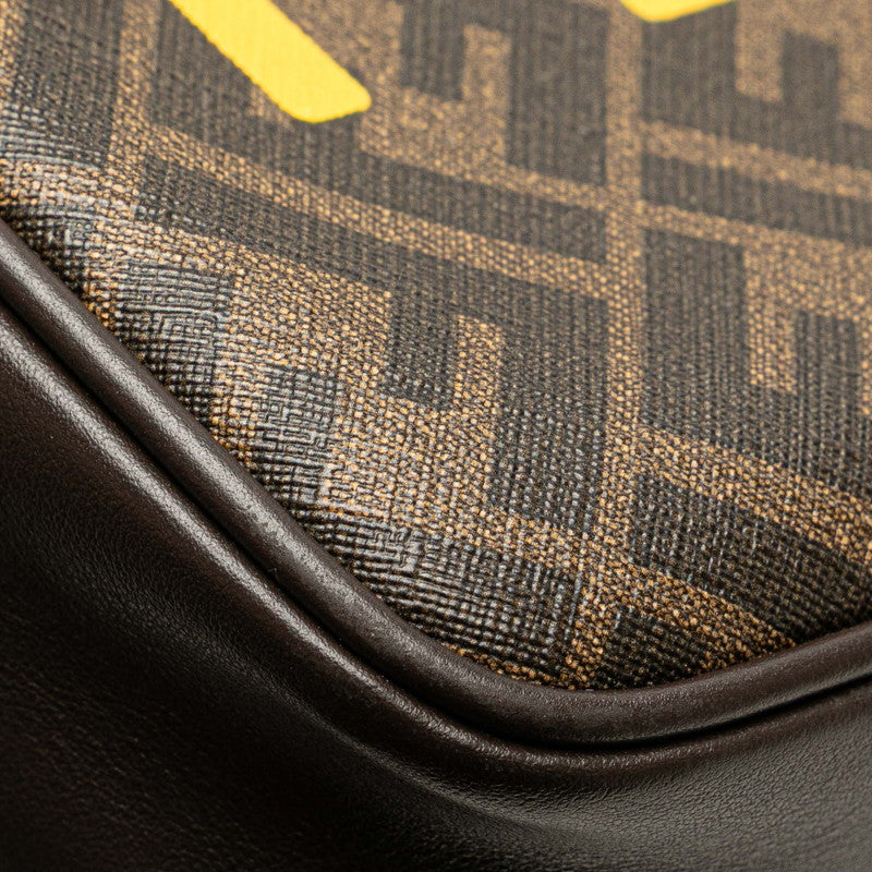 フェンディ ズッカ ROMA カメラバッグ 斜め掛け ショルダーバッグ 7M0286 ブラウン イエロー PVC レザー レディース FENDI 【中古】