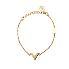 ルイ ヴィトン エセンシャルV ブレスレット M61084 ゴールド メッキ レディース LOUIS VUITTON 【中古】