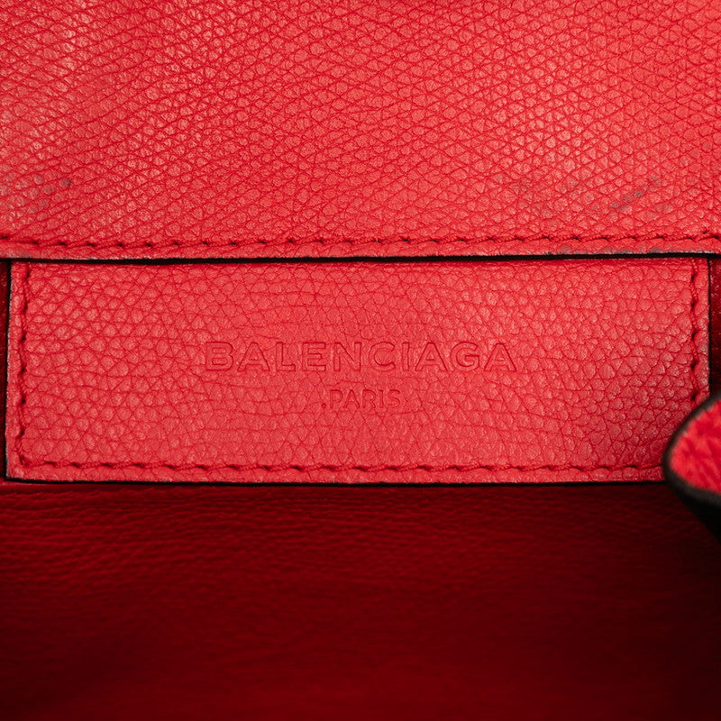 バレンシアガ ザ ペーパー トートバッグ ショルダーバッグ 2WAY レッド レザー レディース BALENCIAGA 【中古】