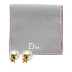 ディオール スター 星 スタッドピアス ゴールド メッキ フェイクパール レディース Dior 中古