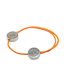 エルメス セリエ コード ブレスレット シルバー オレンジ メタル レディース HERMES 【中古】