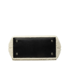 バレンシアガ デューティフリー トートバッグ 759941 ホワイト ブラック ボア レザー レディース BALENCIAGA 中古