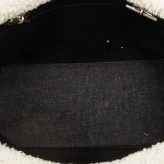 バレンシアガ デューティフリー トートバッグ 759941 ホワイト ブラック ボア レザー レディース BALENCIAGA 中古
