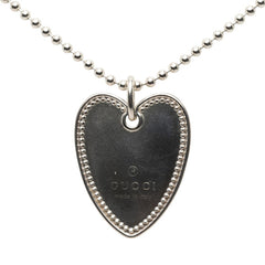 グッチ ハート ネックレス ボールチェーン SV925 シルバー レディース GUCCI 【中古】