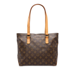 ルイ ヴィトン モノグラム カバピアノ トートバッグ ショルダーバッグ M51148 ブラウン PVC レザー レディース LOUIS VUITTON 中古