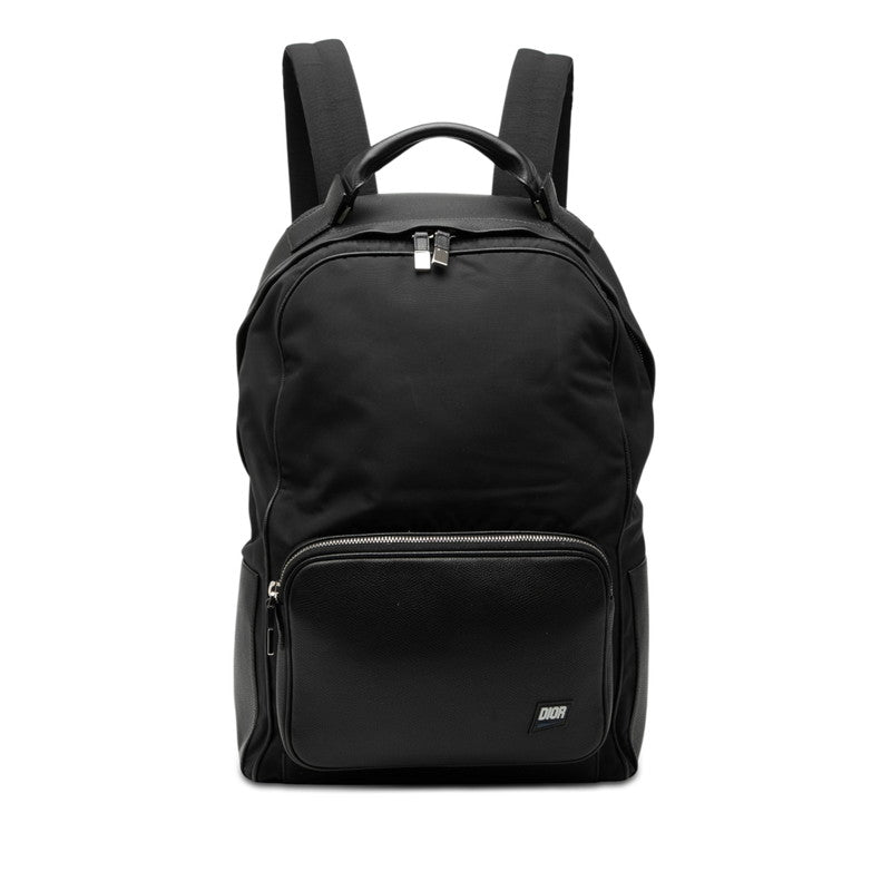 ディオール リュック デイパック バックパック ブラック ナイロン レザー メンズ Dior 【中古】