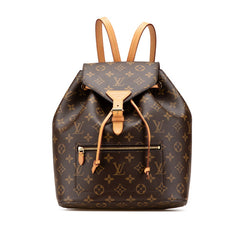 ルイ ヴィトン モノグラム モンスリー リュック バックパック M43431 ブラウン PVC レザー レディース LOUIS VUITTON 中古