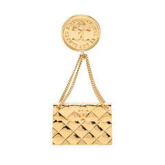 シャネル ココマーク マトラッセ バッグモチーフ ブローチ ゴールド メッキ レディース CHANEL 【中古】