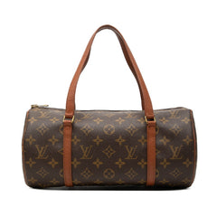 ルイ ヴィトン モノグラム パピヨン30 ハンドバッグ M51365 ブラウン PVC レザー レディース LOUIS VUITTON 【中古】