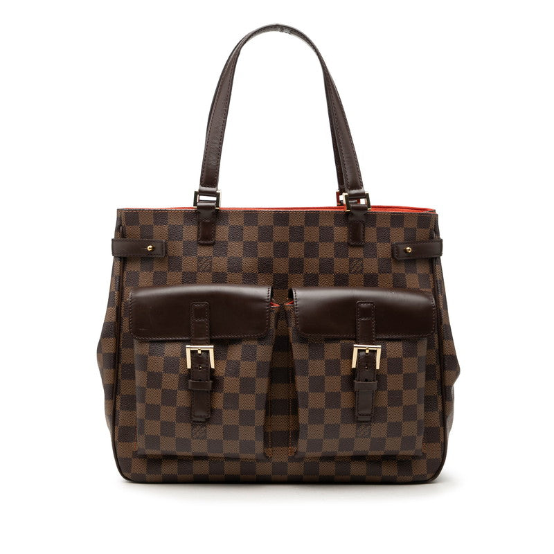 ルイ ヴィトン ダミエ ハンドバッグ トートバッグ N51128 ブラウン PVC レザー レディース LOUIS VUITTON 中古