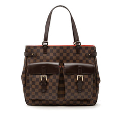 ルイ ヴィトン ダミエ ハンドバッグ トートバッグ N51128 ブラウン PVC レザー レディース LOUIS VUITTON 中古
