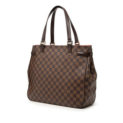 ルイ ヴィトン ダミエ ハンドバッグ トートバッグ N51128 ブラウン PVC レザー レディース LOUIS VUITTON 中古