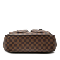 ルイ ヴィトン ダミエ ハンドバッグ トートバッグ N51128 ブラウン PVC レザー レディース LOUIS VUITTON 中古