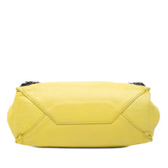 バレンシアガ ペーパー ミニ ハンドバッグ ショルダーバッグ 2WAY イエロー ブラック レザー レディース BALENCIAGA 【中古】
