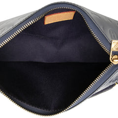 ルイ ヴィトン モノグラム ヴェルニ マロリー スクエア ハンドバッグ アクセサリーポーチ M91332 アンディゴ ブルー パテントレザー レザー レディース LOUIS VUITTON 【中古】