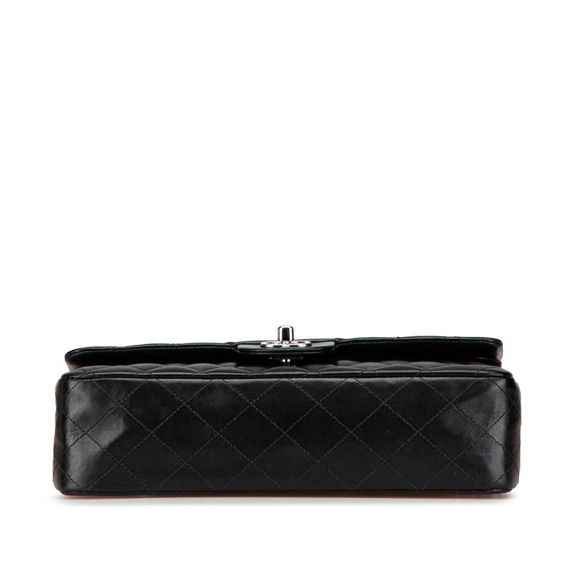 シャネル マトラッセ25 ダブルフラップ ココマーク チェーン ショルダーバッグ ブラック ラムスキン レディース CHANEL 【中古】