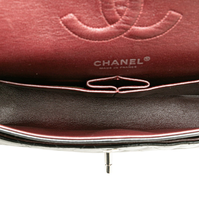 シャネル マトラッセ25 ダブルフラップ ココマーク チェーン ショルダーバッグ ブラック ラムスキン レディース CHANEL 【中古】