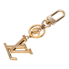 ルイ ヴィトン ポルトクレ LVファセット キーリング キーケース キーホルダー M65216 ゴールド メッキ レディース LOUIS VUITTON 【中古】