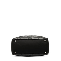 シャネル パリビアリッツトートPM トートバッグ ブラック レザー コーティングキャンバス レディース CHANEL 【中古】