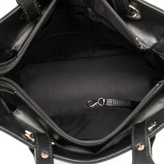 シャネル パリビアリッツトートPM トートバッグ ブラック レザー コーティングキャンバス レディース CHANEL 【中古】