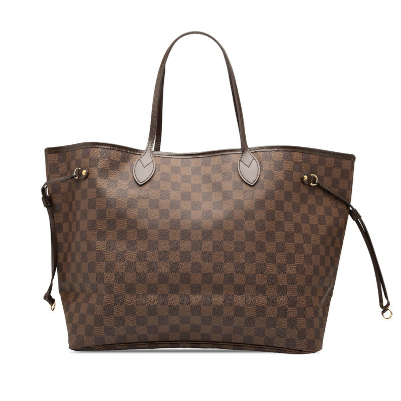 ルイ ヴィトン ダミエ ネヴァーフルGM トートバッグ N51106 ブラウン PVC レザー レディース LOUIS VUITTON 【中古】