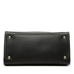 サルヴァトーレフェラガモ ガンチーニ ハンドバッグ ショルダーバッグ 2WAY ブラック レザー レディース Salvatore Ferragamo 【中古】