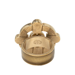 シャネル ココマーク リング 指輪 07A ゴールド ブラウン メッキ フェイクパール レディース CHANEL 中古