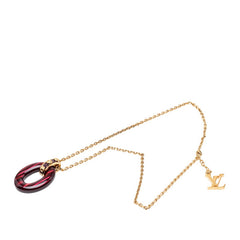 ルイ ヴィトン パンダンティフ ギミアクルー ネックレス M66419 ゴールド パープル メッキ レディース LOUIS VUITTON 【中古】