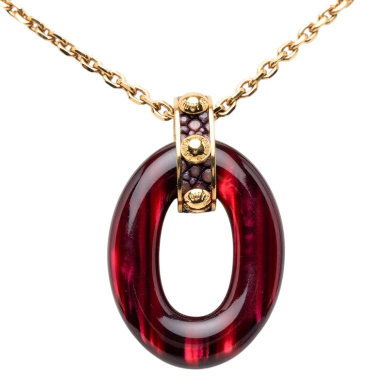 ルイ ヴィトン パンダンティフ ギミアクルー ネックレス M66419 ゴールド パープル メッキ レディース LOUIS VUITTON 【中古】