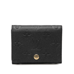 ルイ ヴィトン モノグラム アンプラント アンヴェロップ カルト ドゥ ヴィジット カードケース パスケース M58456 ノワール ブラック レザー レディース LOUIS VUITTON 【中古】